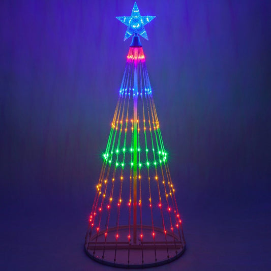 Noël – Spectacle de lumière d’arbre de Noël extérieur animé à LED multicolores