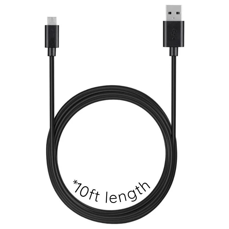 Câble micro USB haut de gamme de 10 pieds