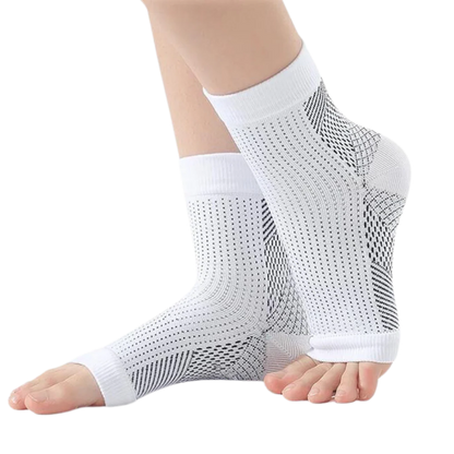 Compression Support Socks with Open-Toe Design and Non-Slip Fit