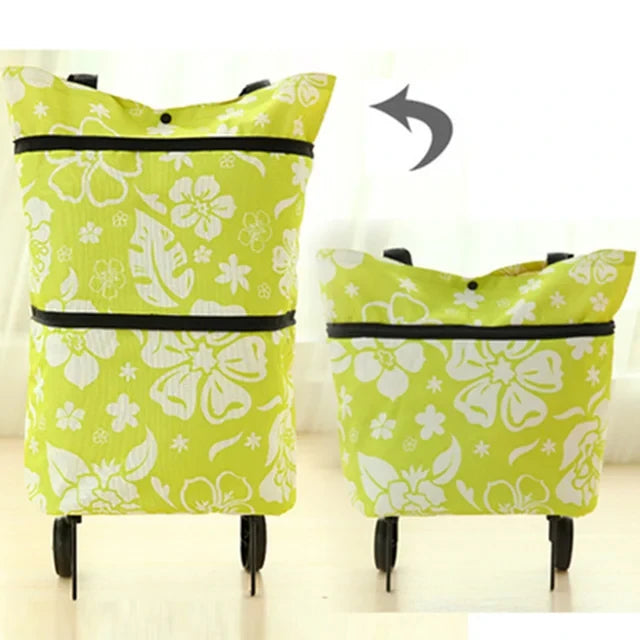 Folding Oxford Shopping Trolley Bag