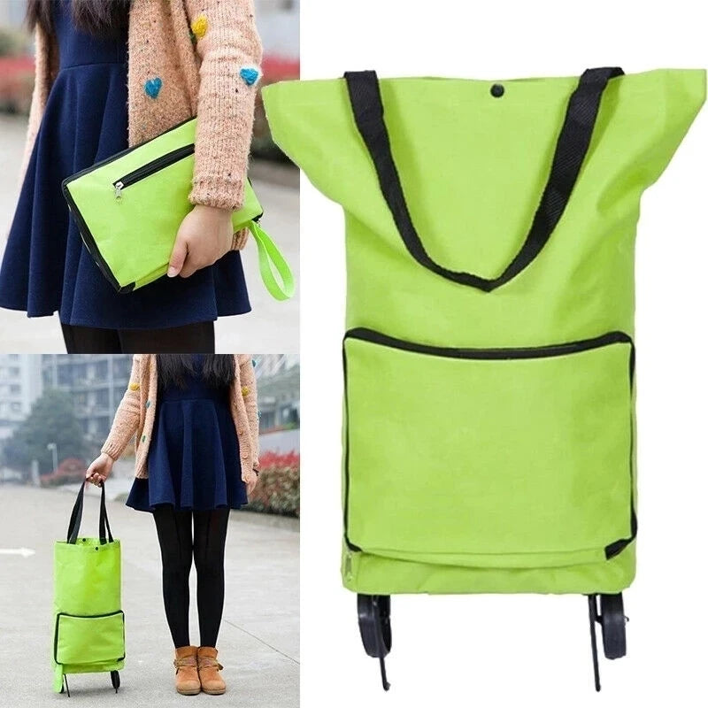 Folding Oxford Shopping Trolley Bag