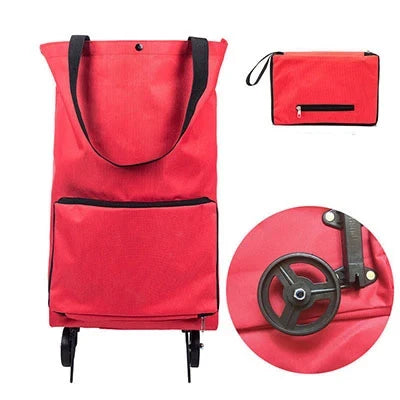 Folding Oxford Shopping Trolley Bag