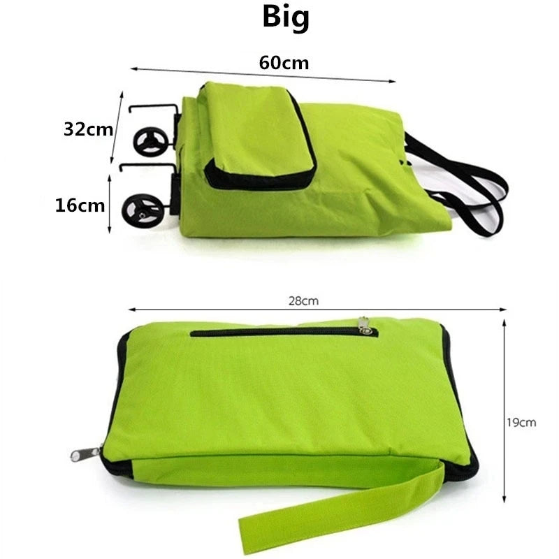 Folding Oxford Shopping Trolley Bag