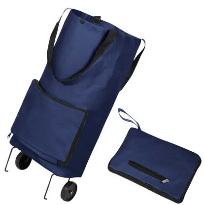 Folding Oxford Shopping Trolley Bag