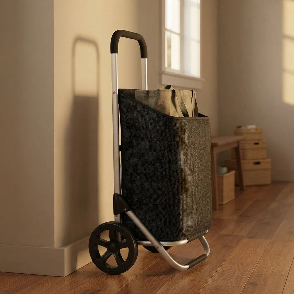 Collapsible Rolling Grocery Shopping Trolley