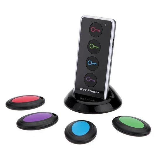 Transmisor antipérdida para llaves y billetera con control remoto inalámbrico LED 4 en 1