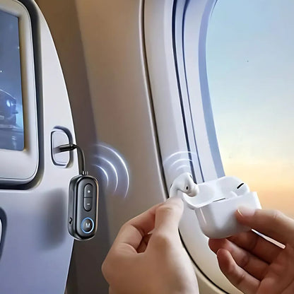 Adaptateur d'avion émetteur-récepteur audio sans fil Bluetooth 5.4 avec micro