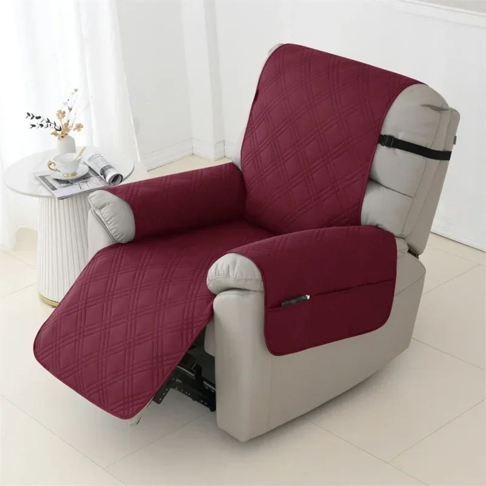 Funda antideslizante acolchada impermeable para sillón reclinable