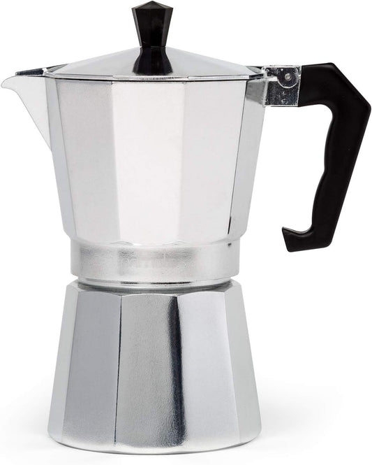 Machine à expresso et à café classique sur cuisinière, cafetière à Moka pour le brassage de cafés italiens et cubains