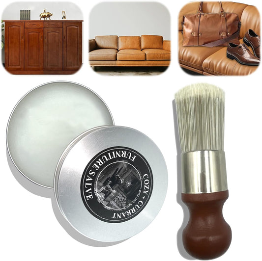 Pommade et brosse pour meubles pour cuir et bois