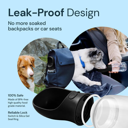 Bouteille d'eau portative de 19 oz pour chiens
