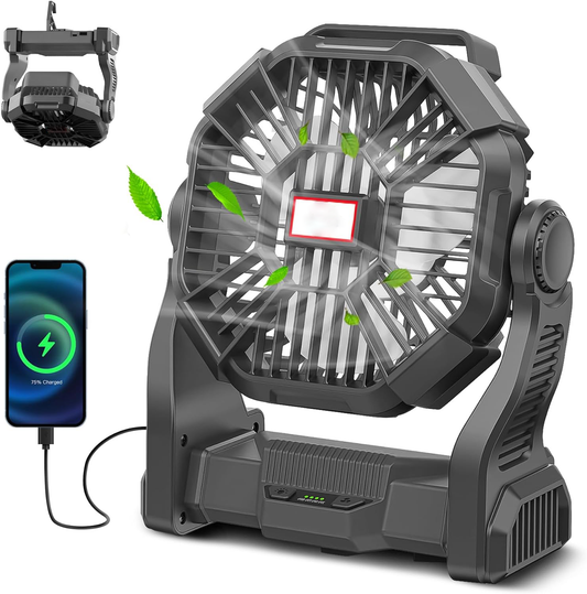 Ventilateur de camping portable rechargeable