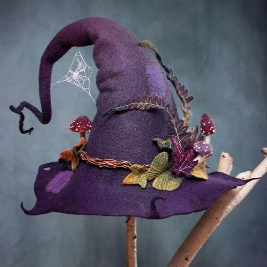 Sombreros de bruja de fieltro para fiesta de Halloween