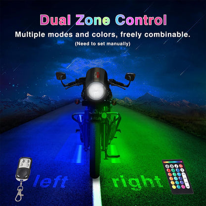 Kit d'éclairage Led pour moto, 12 pièces, avec clignotant, feu stop