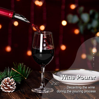 Electric Wine Bottle Opener Set with Vacuum Preserver, Automatic Corkscrew, Foil Cutter, Charging Base, Up to 30 Bottles per Charge