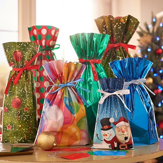 Sacs cadeaux de Noël à cordon 15 ensembles