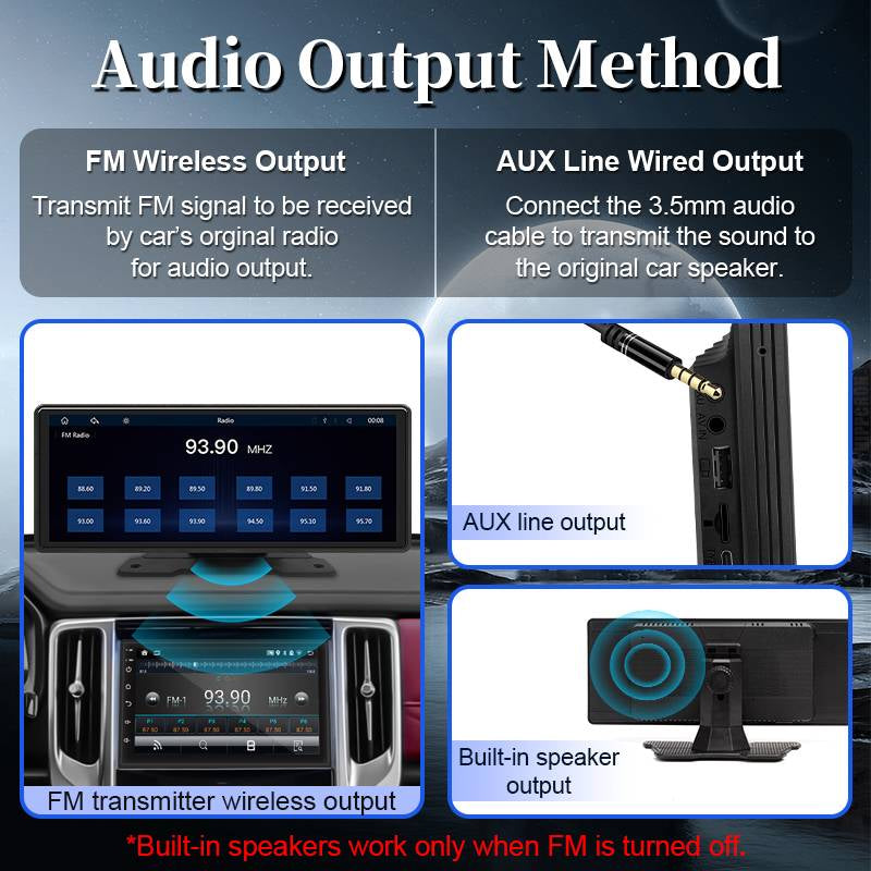 Autoradio à écran tactile avec Bluetooth et caméra de recul
