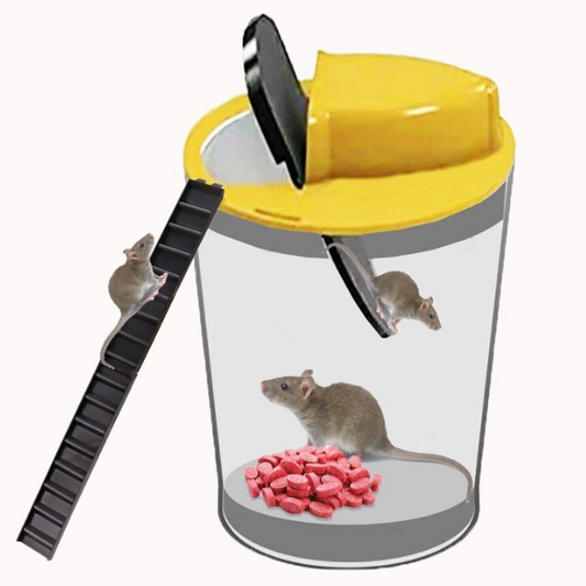 Piège à souris réutilisable sans cruauté avec couvercle de seau à réinitialisation automatique