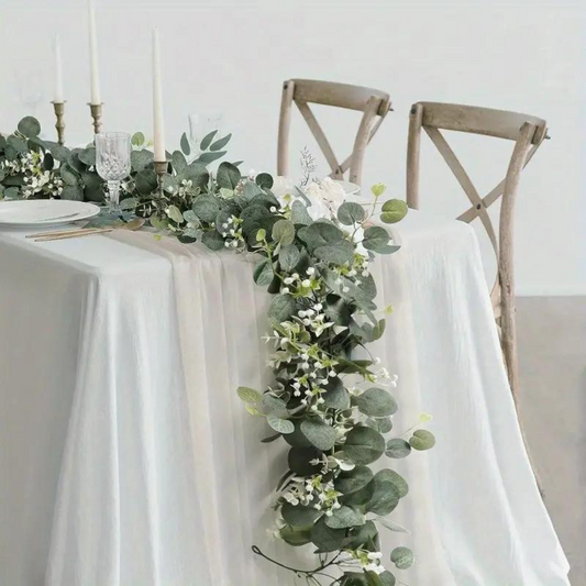 Guirlande décorative élégante en faux eucalyptus