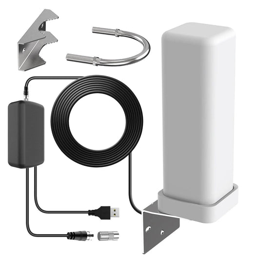 Antenne extérieure Premium 2025 HDTV à portée supplémentaire 360 °, portée amplifiée de 460 milles