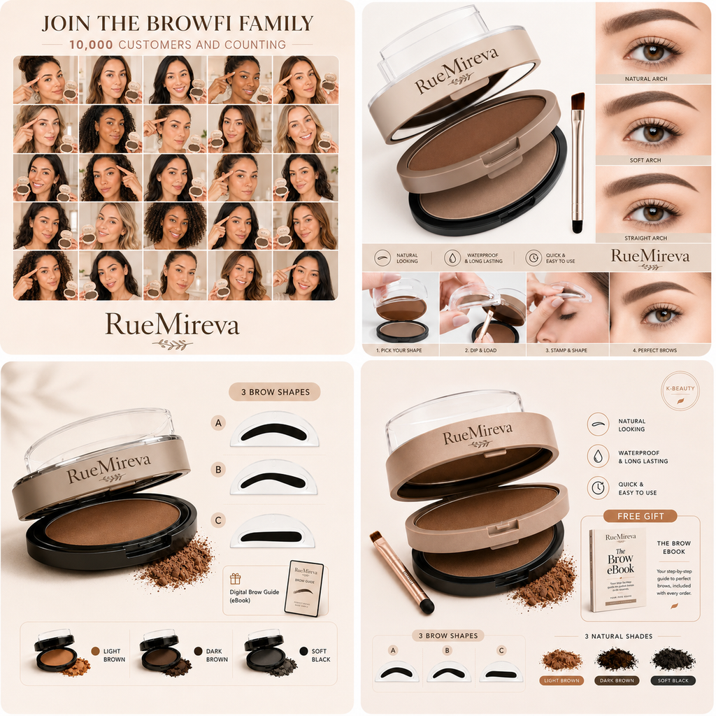 Waterproof Eyebrow Stamp Stencil Kit