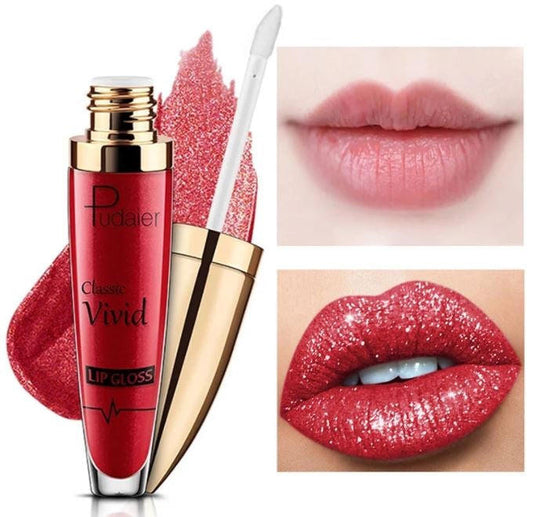 Flüssiger Glitzer-Lippenstift ohne Übertragung
