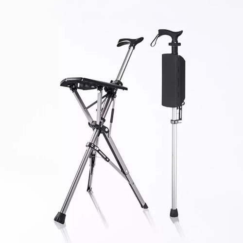 Walking stick with seat