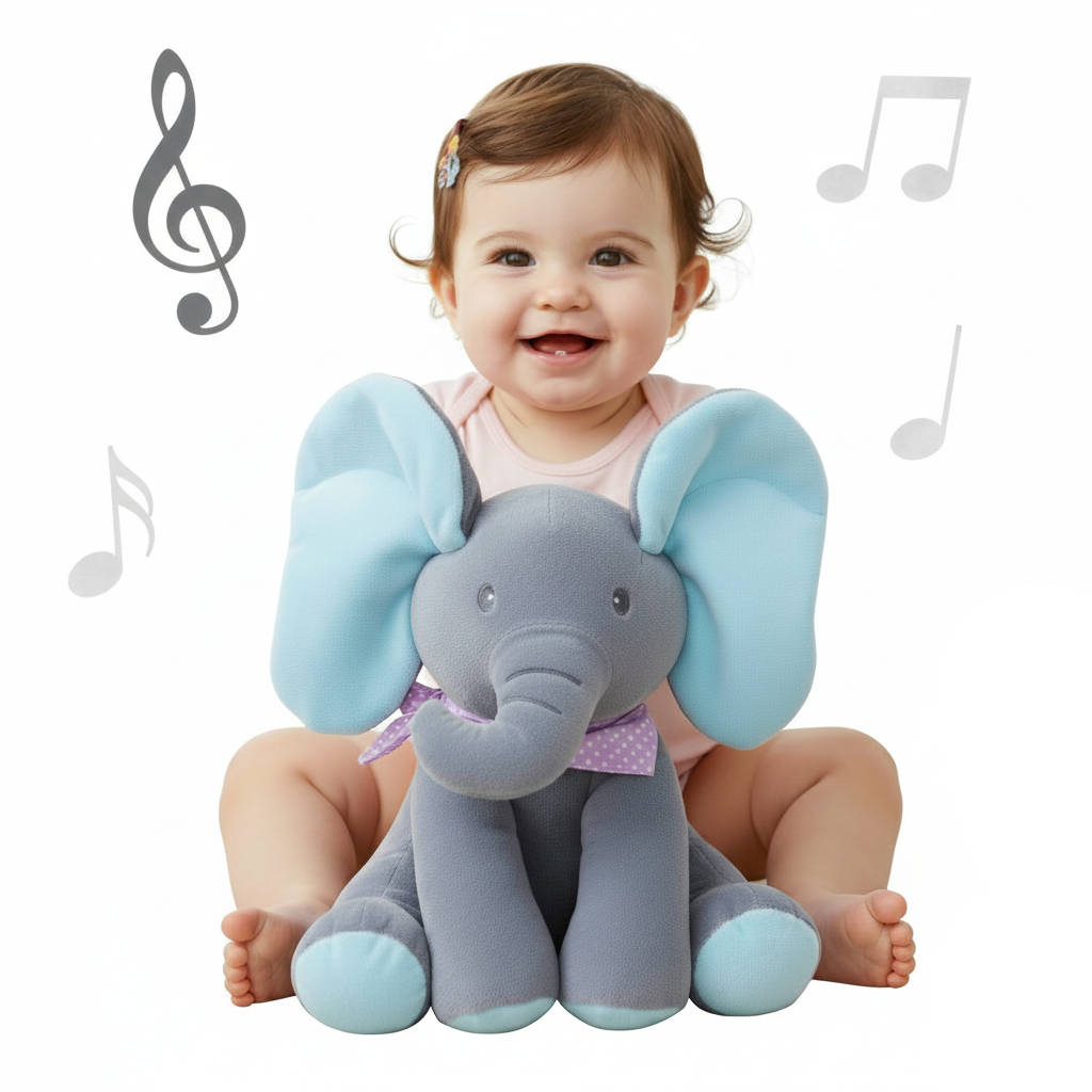 Peek a boo juguete elefante parlante