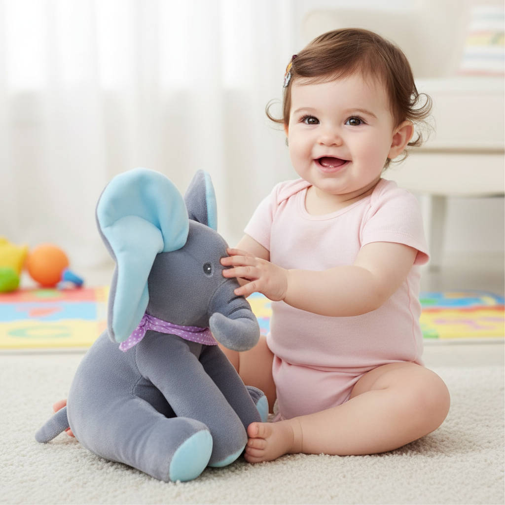 Peek a boo juguete elefante parlante