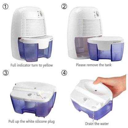 Powerful Portable Mini Basement Garage Crawl Space Home Dehumidifier