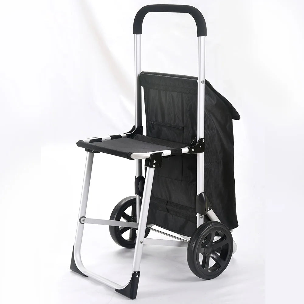 Collapsible Rolling Grocery Shopping Trolley