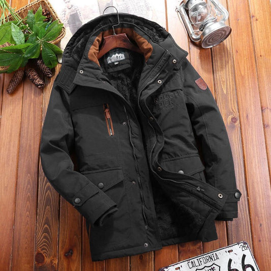 Wattierte Fleecejacke mit mehreren Taschen