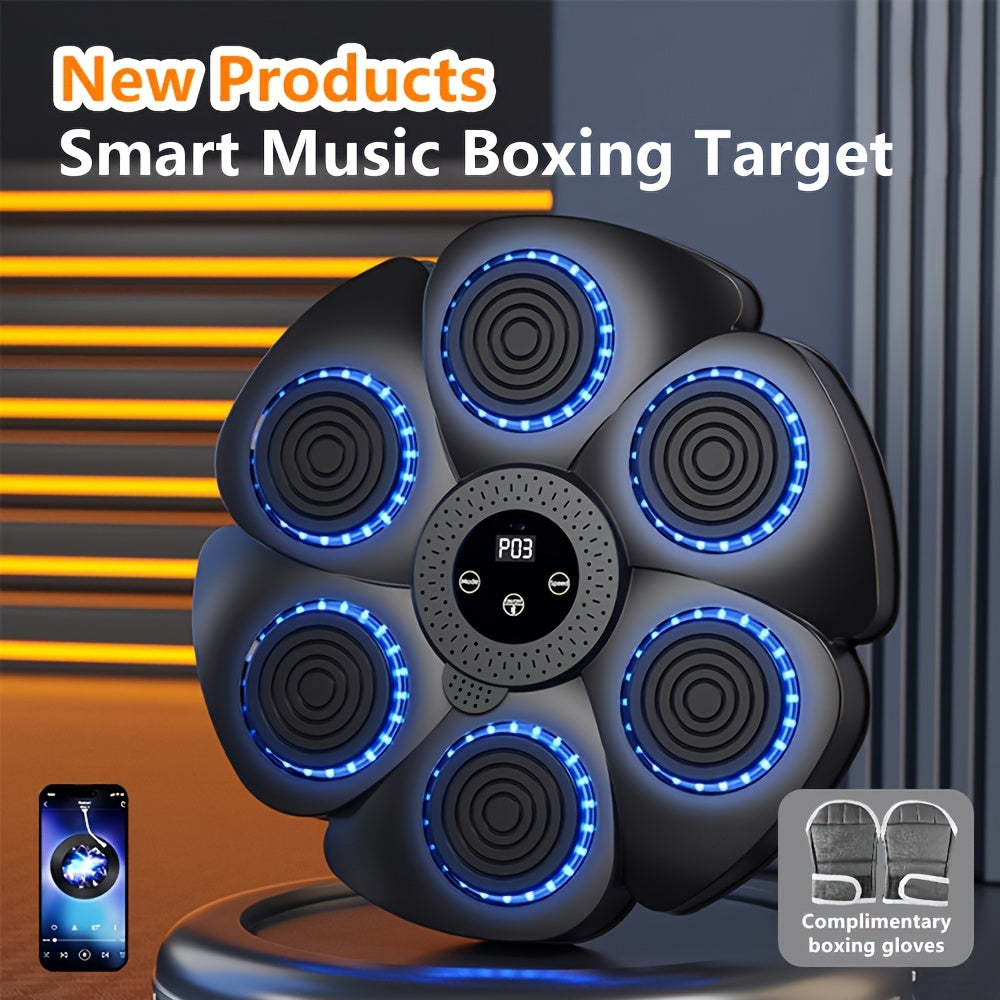 Machine de boxe musicale sans fil, cible murale rechargeable par USB