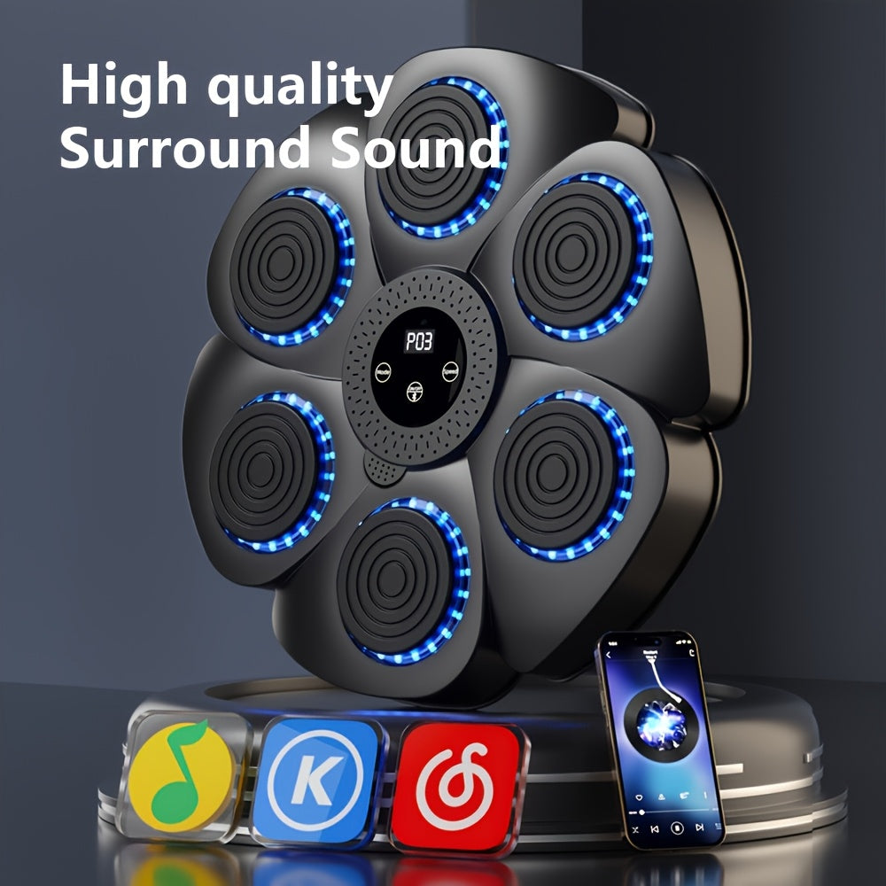 Machine de boxe musicale sans fil, cible murale rechargeable par USB