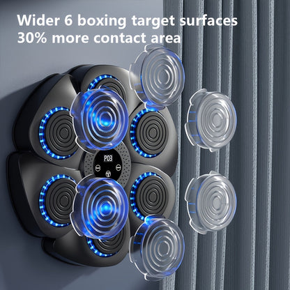 Machine de boxe musicale sans fil, cible murale rechargeable par USB