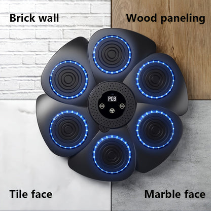Machine de boxe musicale sans fil, cible murale rechargeable par USB