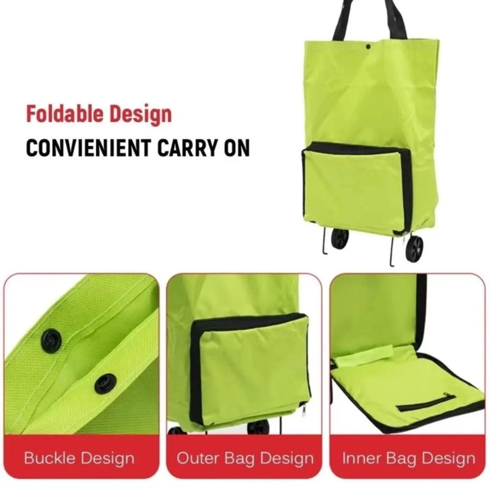 Foldable Portable Shopping Trolley Bag