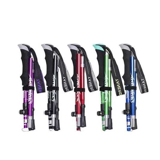 Bastones de trekking ajustables - Bastón telescópico plegable