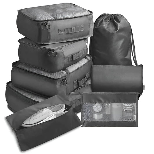Juego de 7 cubos de embalaje para viajes.