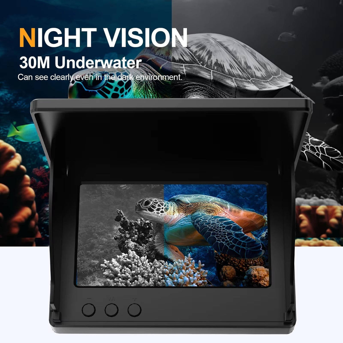Caméra de pêche sous-marine Portable, détecteur de poissons, avec moniteur LCD de 4.3 pouces