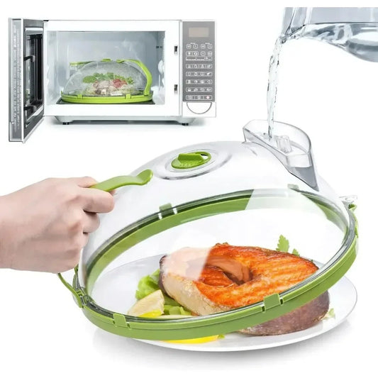 Couvercle alimentaire pour micro-ondes avec cuiseur vapeur