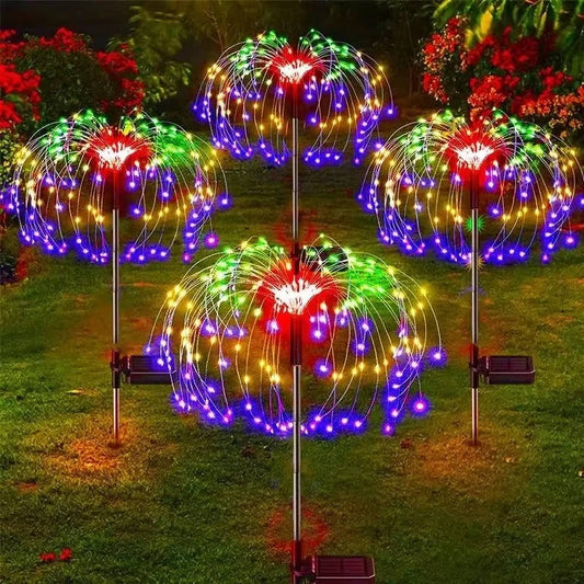 Feux d'artifice décorations de jardin extérieur