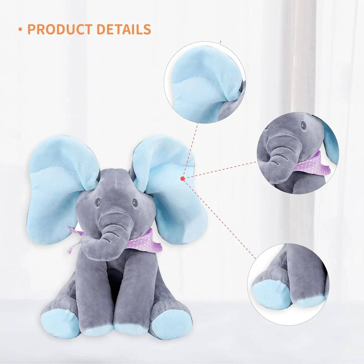 Peek a boo juguete elefante parlante