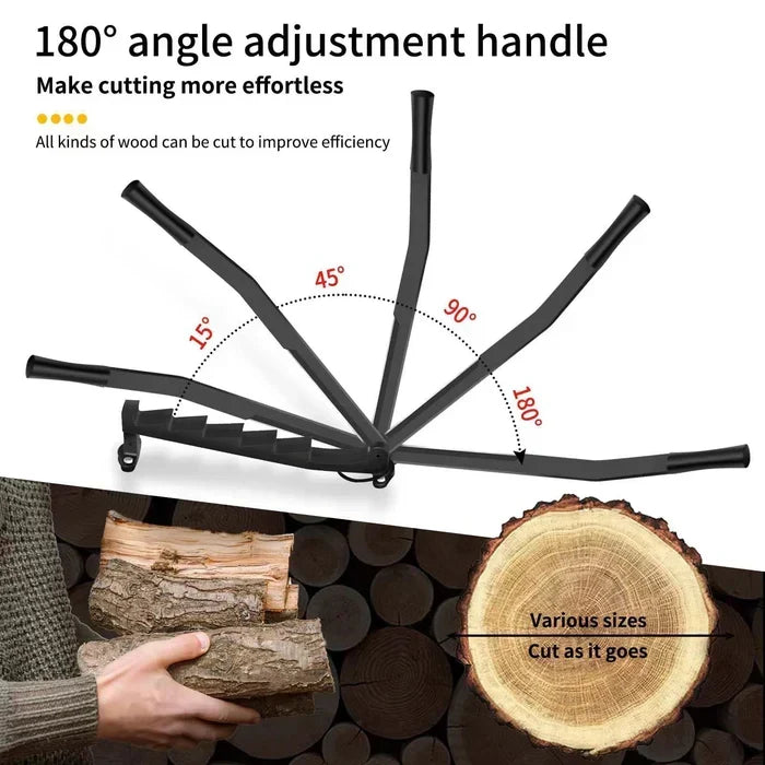 Hanging Carbon Steel Firewood Chopping Machine - Portable Wall Mounted Wood Kindling Splitter