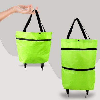 Bolsa de compras plegable 2 en 1 con ruedas