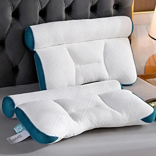 Oreiller ergonomique en duvet d'oie, oreiller en duvet confortable pour soutien cervical, oreiller améliorant le sommeil