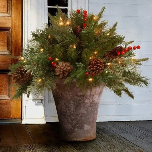 Voorverlichte kunstkerstboom Feel Real Urn Filler