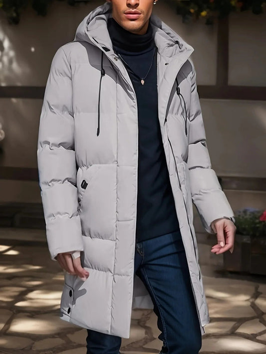 Chaqueta larga de invierno para hombre - Impermeable y cálida