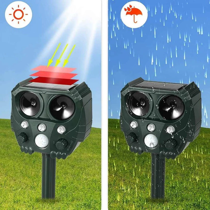 Ultrasonic Cat Repellent Ultrasound and Noise Sonar Repellent Deterrent for Cat, Fox, Rat, Squirrel and Dog