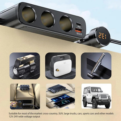Adaptateur allume-cigare de voiture 7 en 1